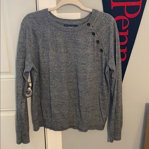 Crewneck Button Sweater